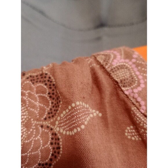 ANA A New Approach Womens FLORAL DEEP ORANGE CUFFED Short Sleeve Dress, Size XS - Picture 6 of 13